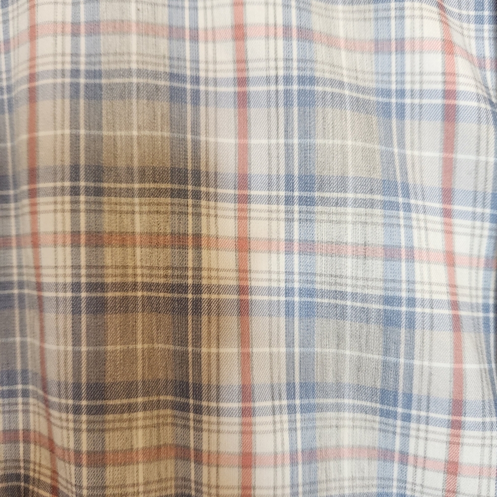 Faherty The Movement Button Down Plaid Shirt Gray… - image 3